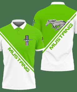 3D Printed Ford Mustang Tnt-Ht Polo Shirt Ver 1 (Green)