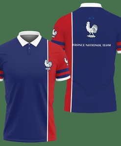 3D Printed France National Football Team Tnt-Va Polo Shirt Ver 1 (Red)
