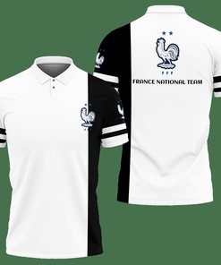 3D Printed France National Football Team Tnt-Va Polo Shirt Ver 1 (White)