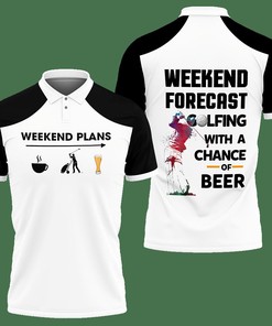 3D Printed Golf Weekend Vth-Va Polo Shirt Ver 1 (Black)