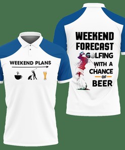3D Printed Golf Weekend Vth-Va Polo Shirt Ver 1 (Blue)