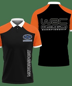 3D Printed HYUNDAI N TCR TNT-HT Polo Shirt Ver 1 (Black)