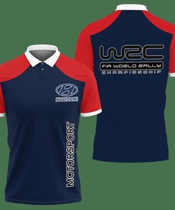 3D Printed HYUNDAI N TCR TNT-HT Polo Shirt Ver 1 (Dark Blue)
