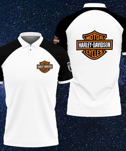 3D Printed Harley Davidson AN-HT Polo Shirt Ver 2 (White)