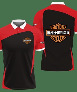 3D Printed Harley Davidson AN-NH Polo Shirt Ver 1 (Red)