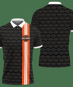 3D Printed Harley Davidson AN-NH Polo Shirt Ver 2 (Black)