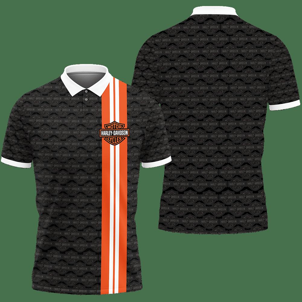 3D Printed Harley Davidson AN-NH Polo Shirt Ver 2 (Black)