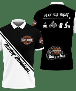 3D Printed Harley-Davidson VTH-NH Polo Shirt Ver 1 (Black)