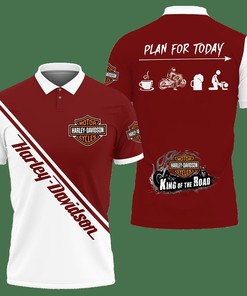 3D Printed Harley-Davidson VTH-NH Polo Shirt Ver 1 (Red)