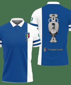 3D Printed Italy Euro Champions Tnt-Va Polo Shirt Ver 1 (Blue)