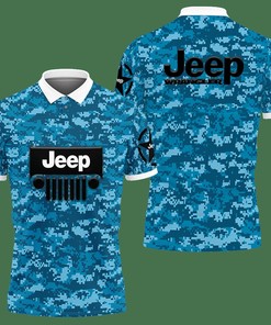 3D Printed Jeep Wrangler Nct-Lt Polo Shirt Ver 1 (Blue)