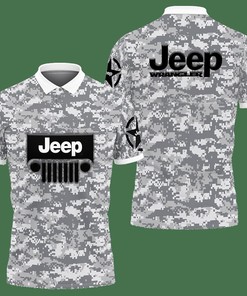 3D Printed Jeep Wrangler Nct-Lt Polo Shirt Ver 1 (Grey)