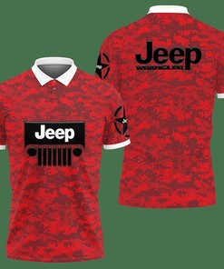 3D Printed Jeep Wrangler Nct-Lt Polo Shirt Ver 1 (Red)