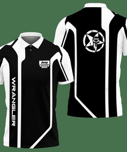 3D Printed Jeep Wrangler Nct-Va Polo Shirt Ver 2 (Black)
