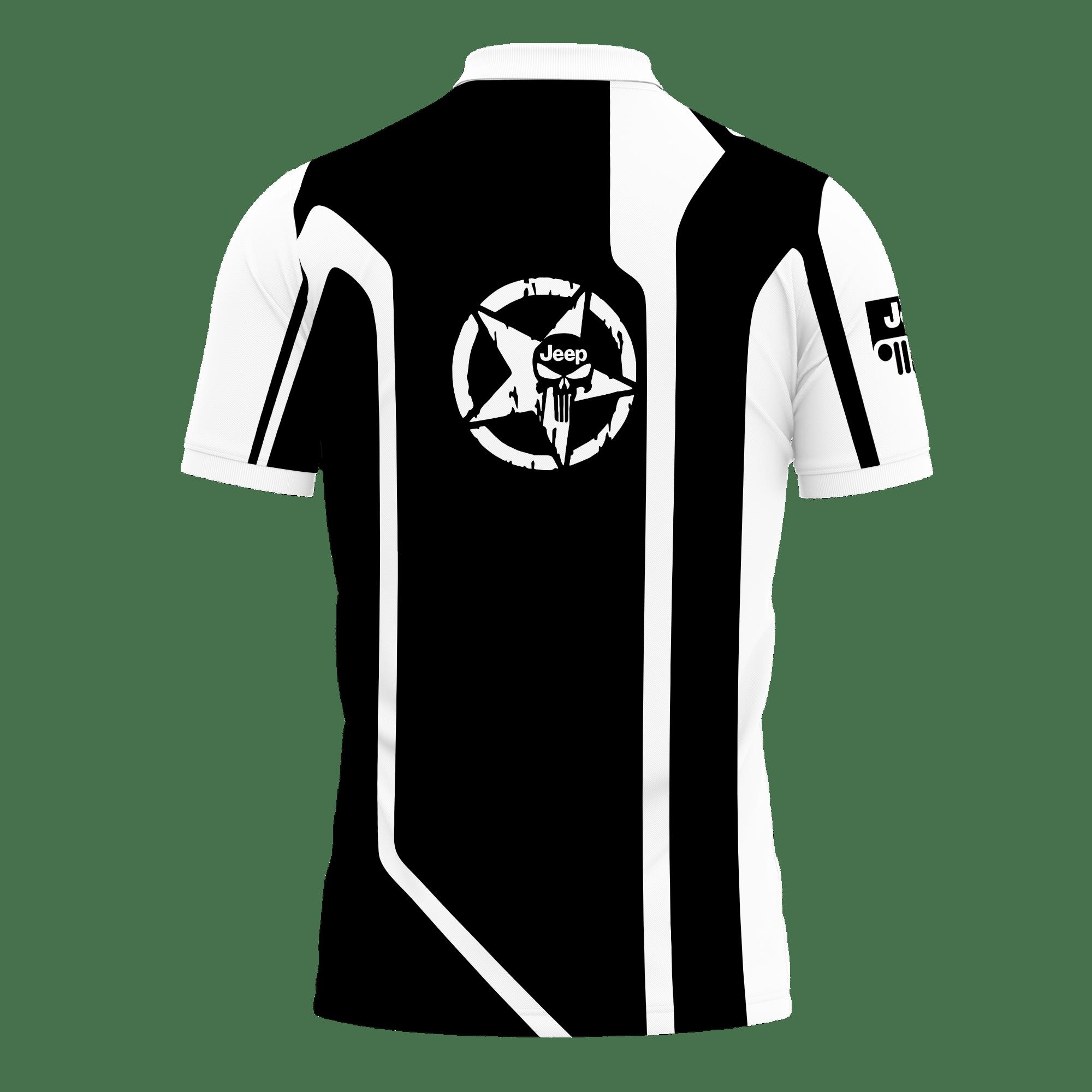 3D Printed Jeep Wrangler Nct-Va Polo Shirt Ver 2 (Black) - Image 2