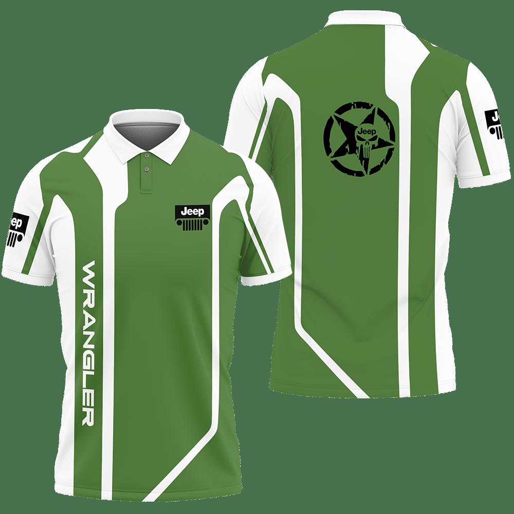 3D Printed Jeep Wrangler Nct-Va Polo Shirt Ver 2 (Green)