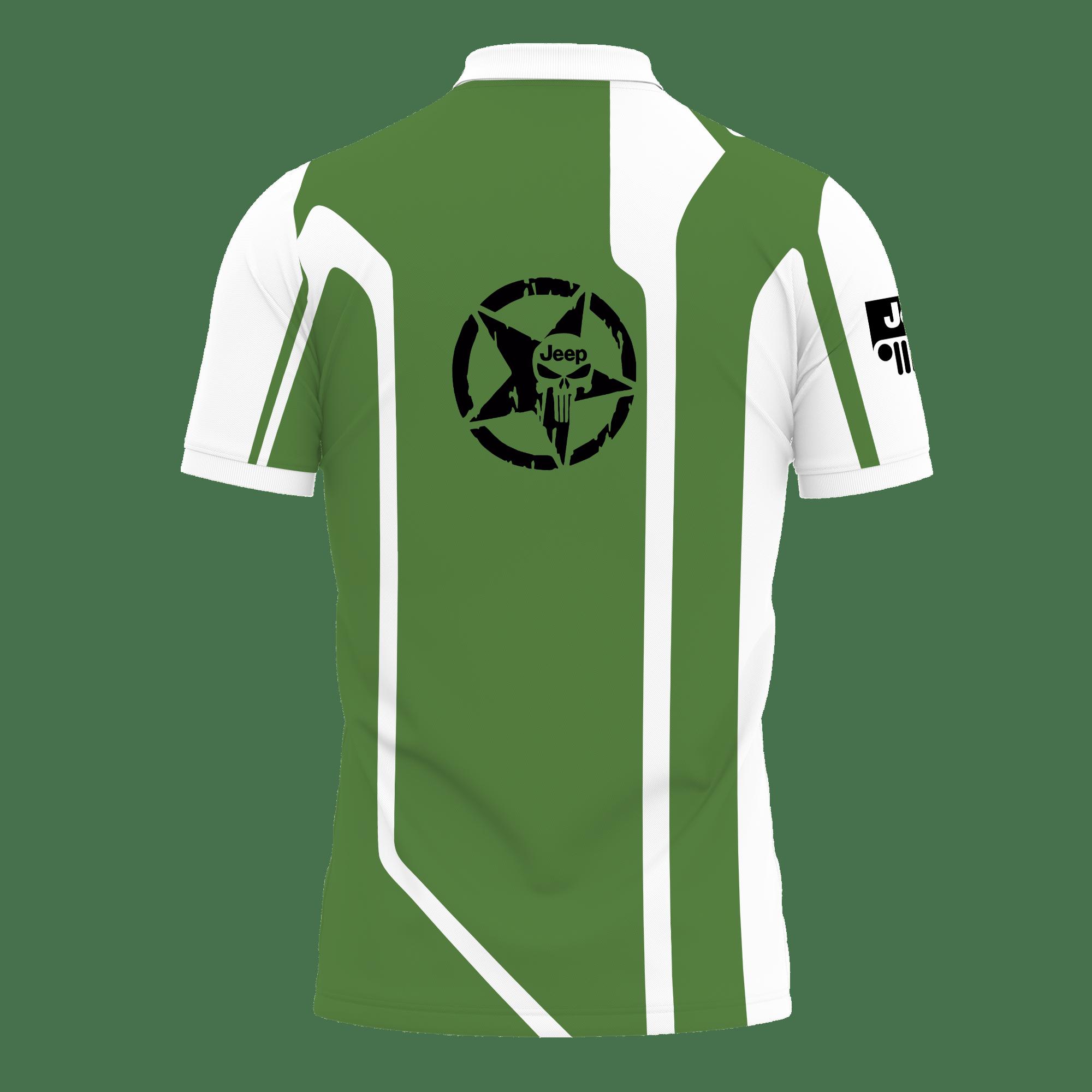 3D Printed Jeep Wrangler Nct-Va Polo Shirt Ver 2 (Green) - Image 2