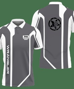 3D Printed Jeep Wrangler Nct-Va Polo Shirt Ver 2 (Grey)