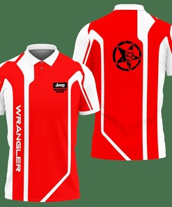 3D Printed Jeep Wrangler Nct-Va Polo Shirt Ver 2 (Red)