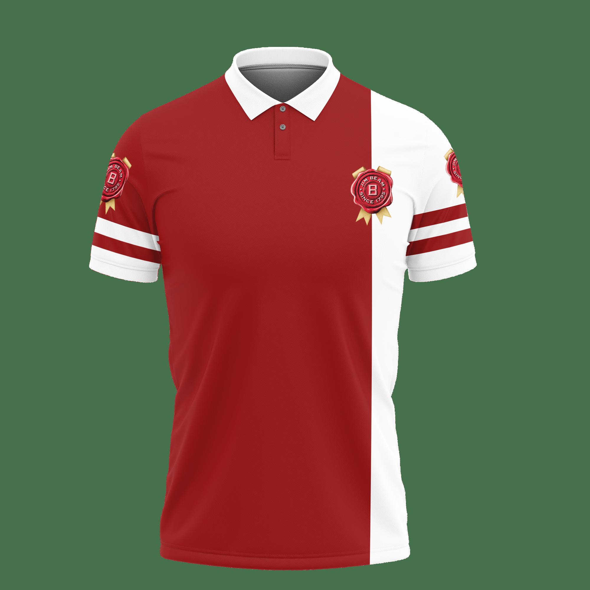 3D Printed Jim Beam Tnc-Lt Polo Shirt Ver 2 (Red) - Image 2