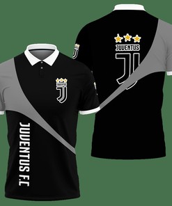 3D Printed Juventus Tnt-Ht Polo Shirt Ver 1 (Grey)