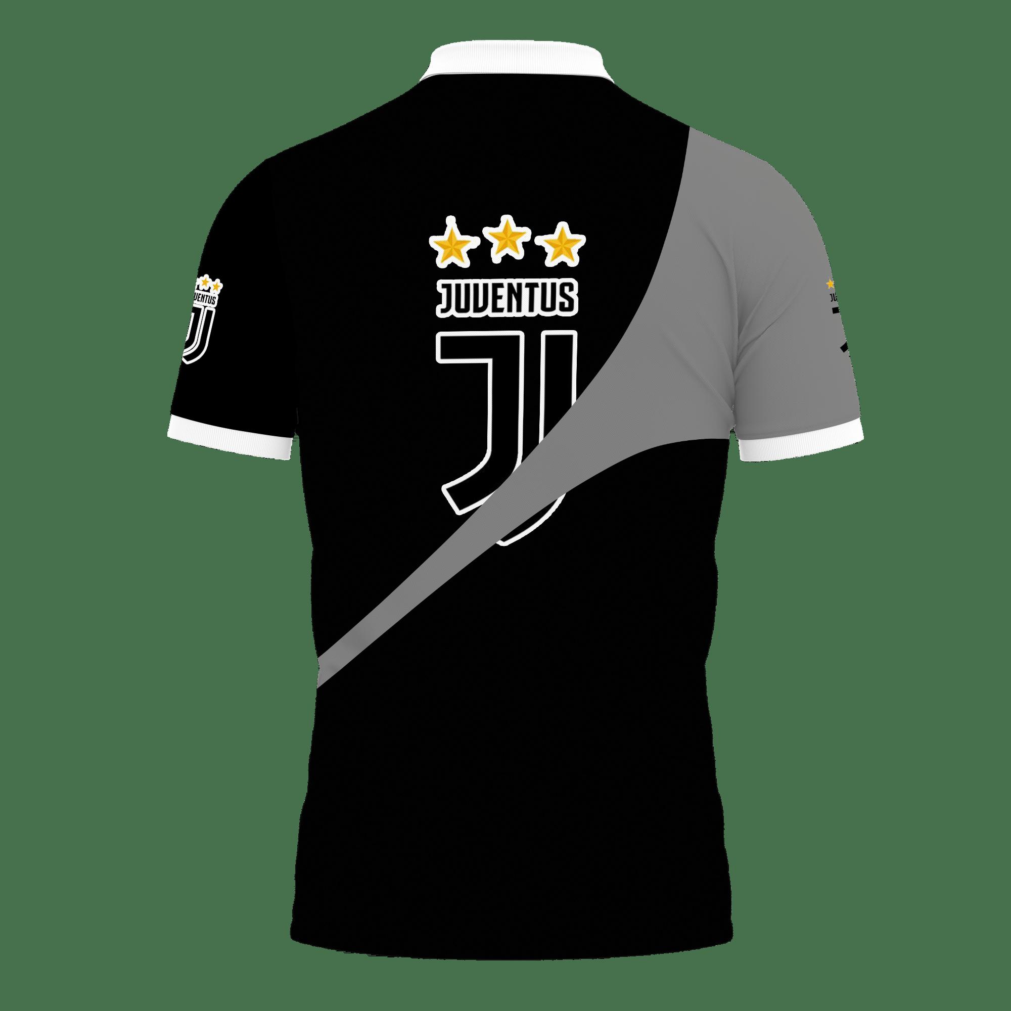 3D Printed Juventus Tnt-Ht Polo Shirt Ver 1 (Grey) - Image 2