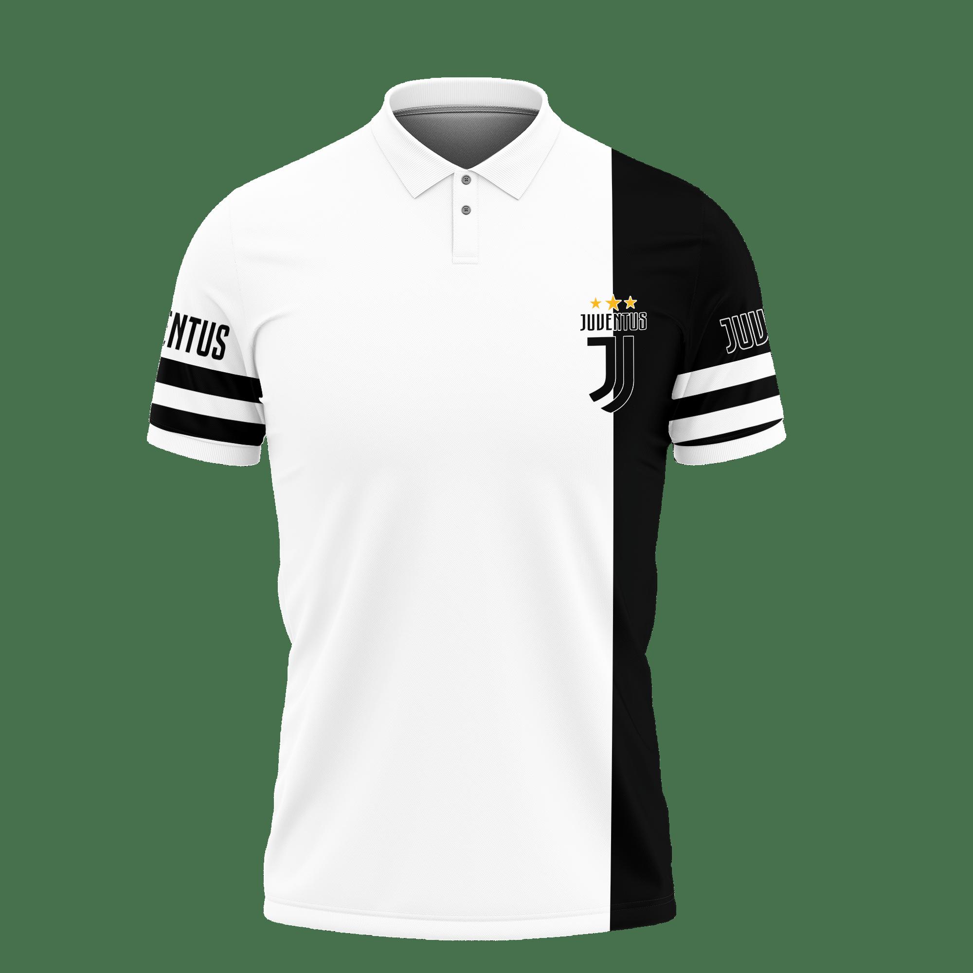 3D Printed Juventus Tnt-Lt Polo Shirt Ver 2 (Black) - Image 2