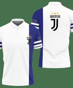 3D Printed Juventus Tnt-Lt Polo Shirt Ver 2 (Blue)