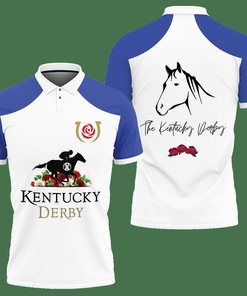 3D Printed Kentucky Derby NQP-HT Polo Shirt Ver 1 (Blue)