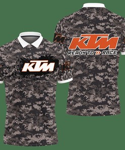 3D Printed Ktm Racing Nct-Ht Polo Shirt Ver 1 (Black)