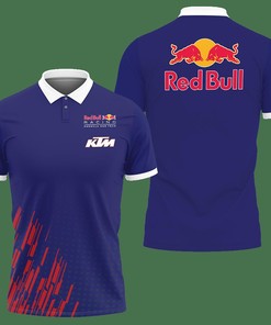 3D Printed Ktm Racing Nct-Lt Polo Shirt Ver 3 (Blue)