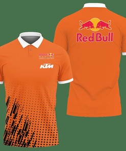 3D Printed Ktm Racing Nct-Lt Polo Shirt Ver 3 (Orange)