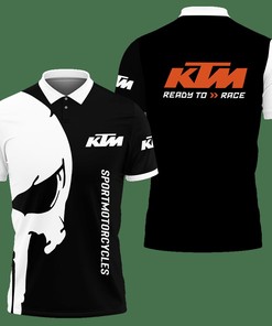 3D Printed Ktm Racing Nct-Va Polo Shirt Ver 2 (Black)