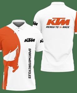 3D Printed Ktm Racing Nct-Va Polo Shirt Ver 2 (Orange)