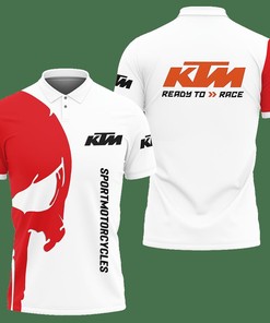 3D Printed Ktm Racing Nct-Va Polo Shirt Ver 2 (Red)