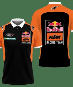 3D Printed Ktm Racing Nth-Nh Polo Shirt Ver 1 (Black)