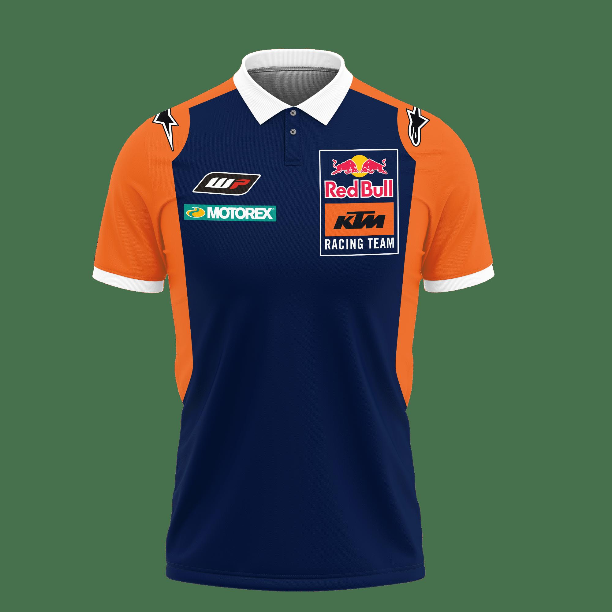 3D Printed Ktm Racing Nth-Nh Polo Shirt Ver 1 (Blue) - Image 2