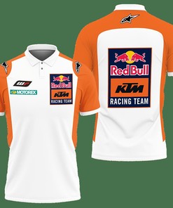 3D Printed Ktm Racing Nth-Nh Polo Shirt Ver 1 (White)