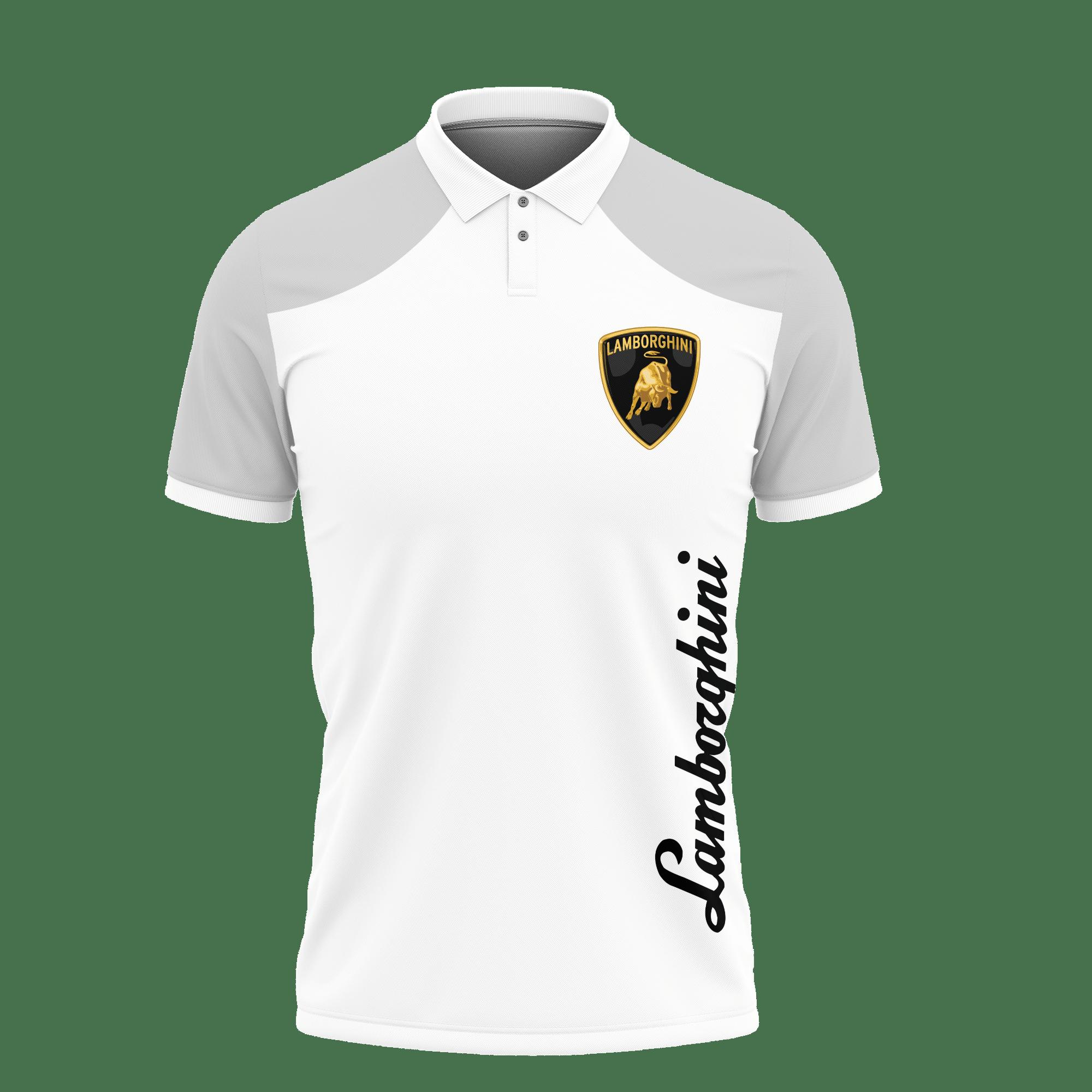 3D Printed Lamborghini Nct-Va Polo Shirt Ver 1 (Grey) - Image 2