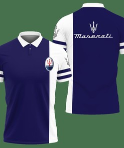 3D Printed Maserati Nct-Lt Polo Shirt Ver 2 (Blue)