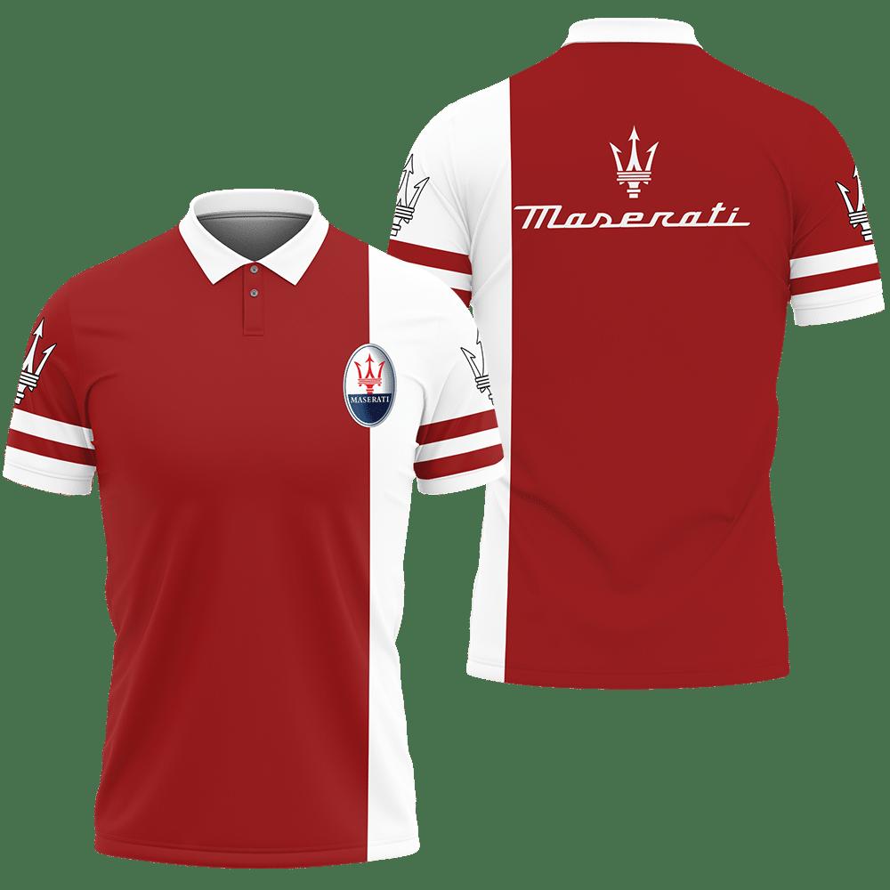 3D Printed Maserati Nct-Lt Polo Shirt Ver 2 (Red)