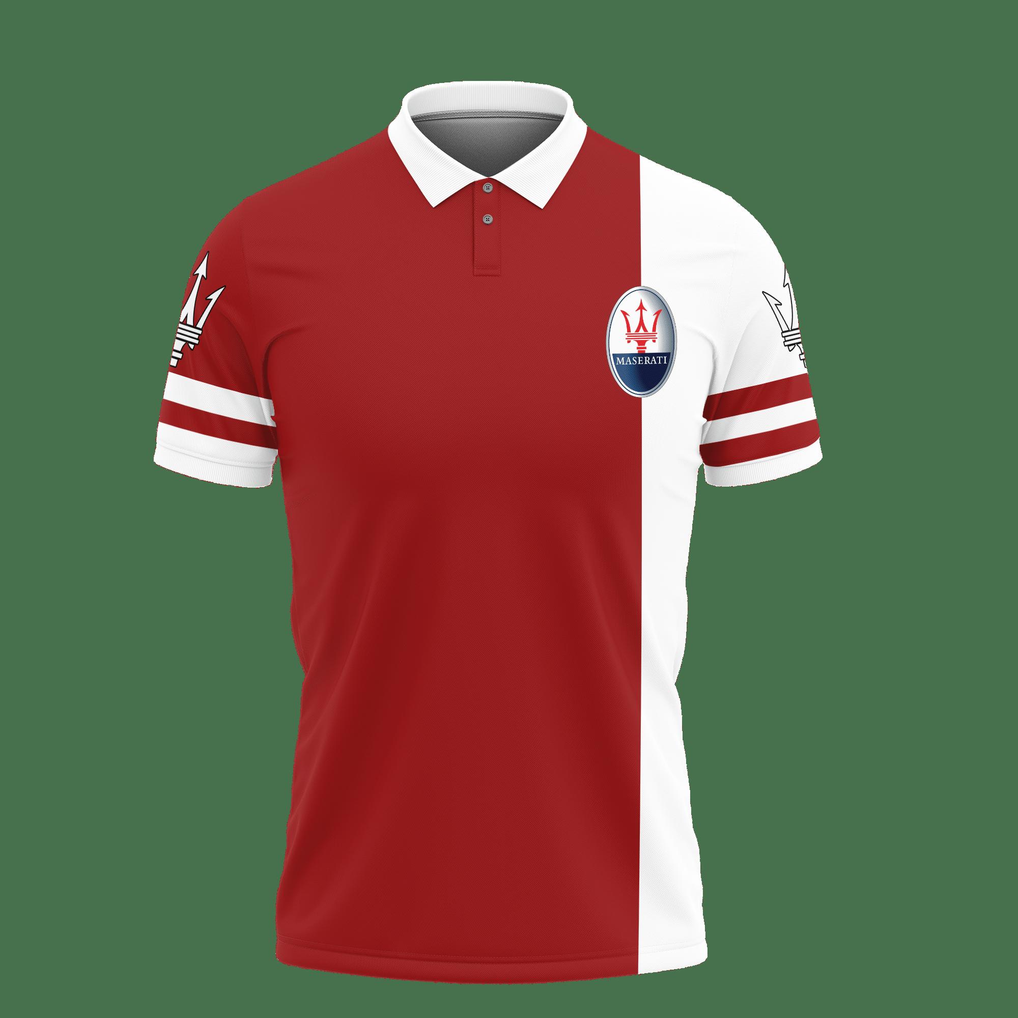 3D Printed Maserati Nct-Lt Polo Shirt Ver 2 (Red) - Image 2