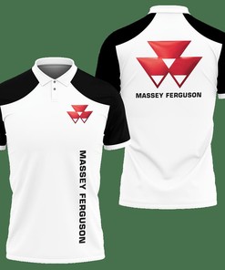 3D Printed Massey Ferguson Nct-Hl Polo Shirt Ver 3 (Black)