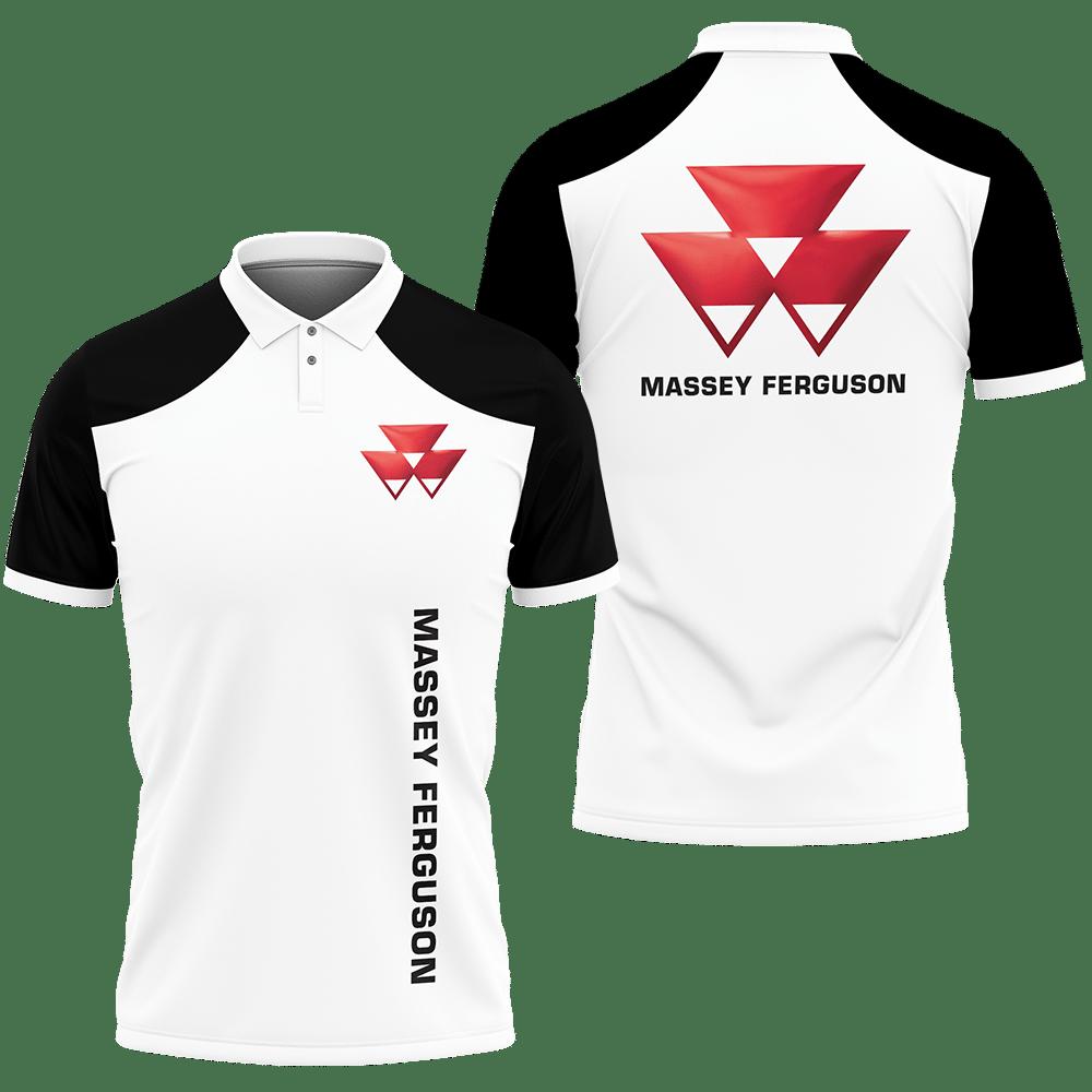 3D Printed Massey Ferguson Nct-Hl Polo Shirt Ver 3 (Black)