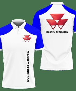 3D Printed Massey Ferguson Nct-Hl Polo Shirt Ver 3 (Blue)