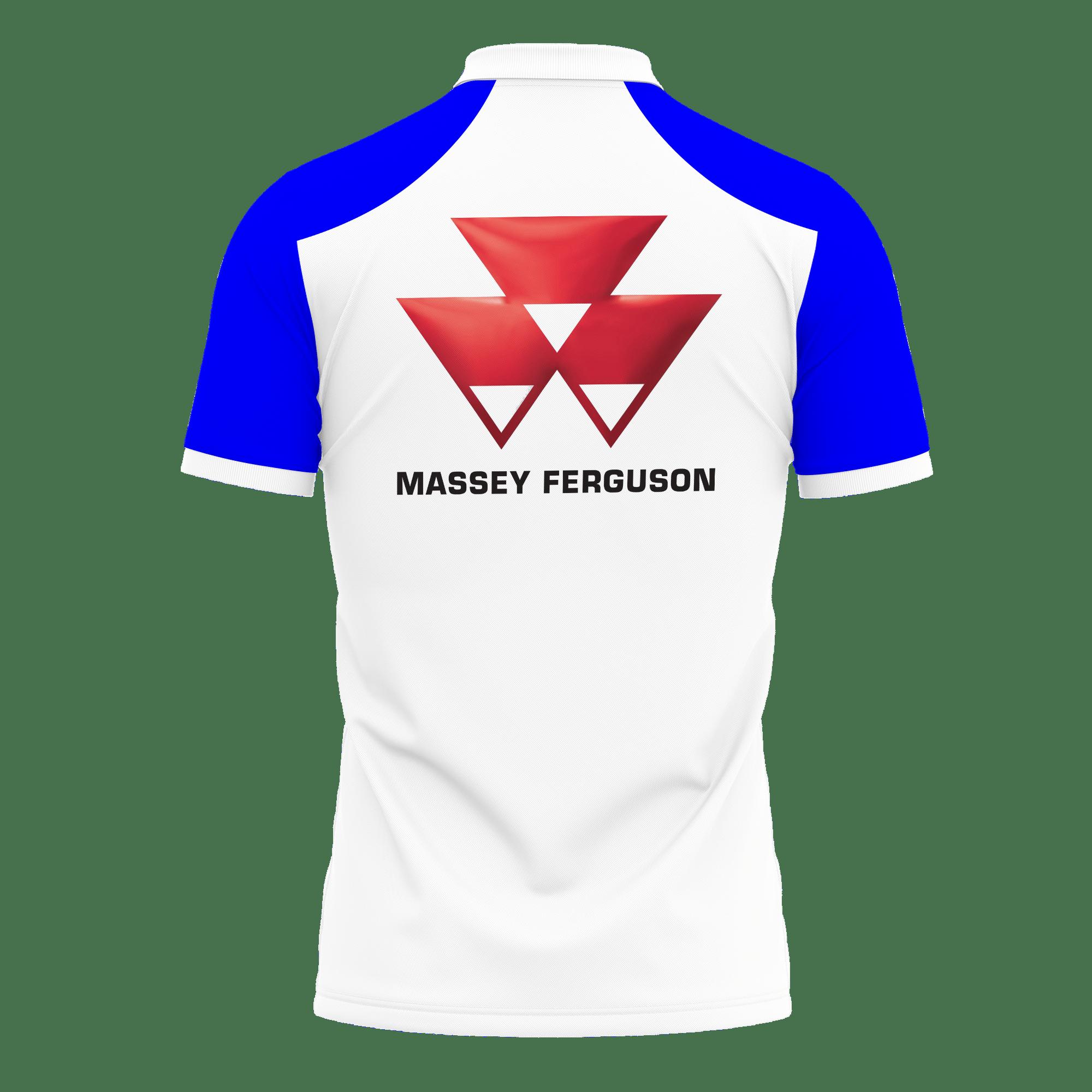 3D Printed Massey Ferguson Nct-Hl Polo Shirt Ver 3 (Blue) - Image 2
