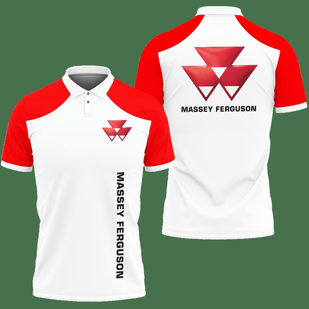 3D Printed Massey Ferguson Nct-Hl Polo Shirt Ver 3 (Red)