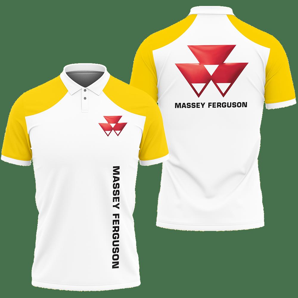 3D Printed Massey Ferguson Nct-Hl Polo Shirt Ver 3 (Yellow)