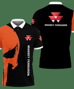3D Printed Massey Ferguson Nct-Va Polo Shirt Ver 1 (Black)