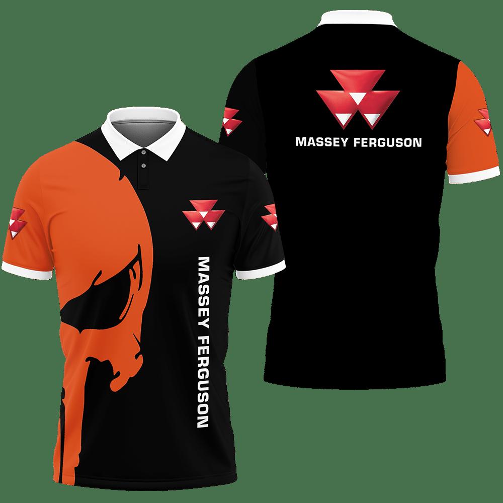 3D Printed Massey Ferguson Nct-Va Polo Shirt Ver 1 (Black)
